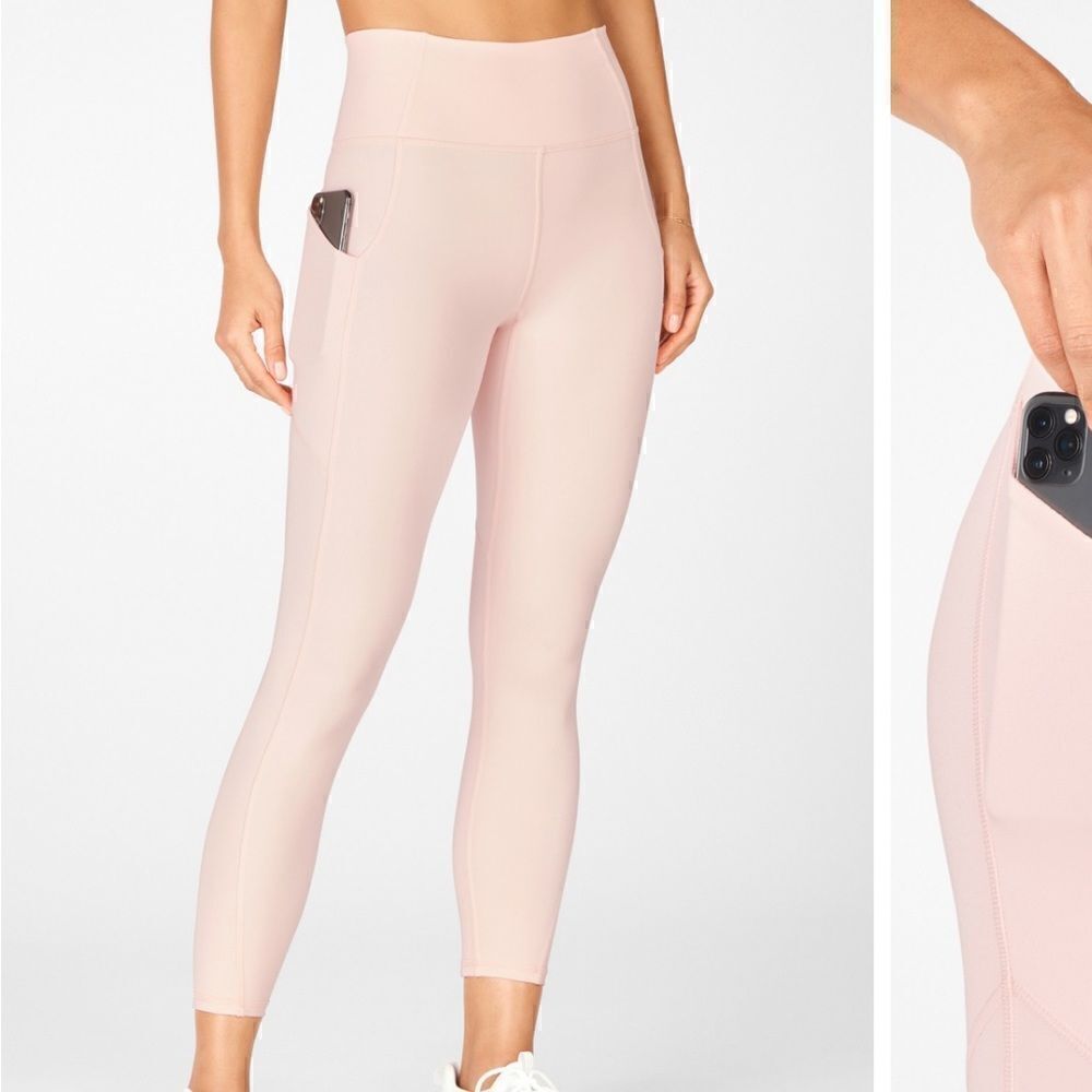 Oasis PureLuxe High-Waisted 7/8 Legging pink cloud